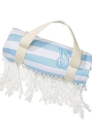 Полотенце-сумка в морскую полоску с бахромой victoria's secret