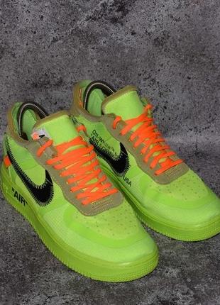 Nike air force 1 low off-white volt (мужские кроссовки найк форсы dunk3 фото