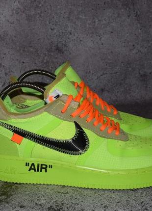 Nike air force 1 low off-white volt (мужские кроссовки найк форсы dunk4 фото