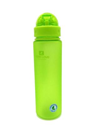 Пляшка спортивна для води пластикова для тренувань casno 560 мл mx-5029 зелена ve-33