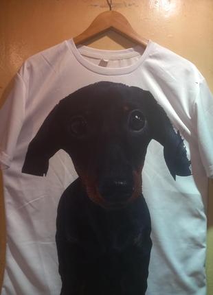 Футболка мужская,3dпринтом. рисунок с двух сторон