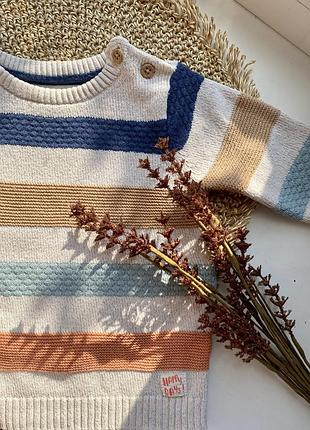 Вязаний свитер в полоску f&f 9