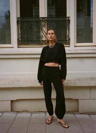 Брюки джоггеры на флисе zara
