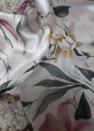 Шикарная шёлковая блуза в цветочный принт, marccain, p. 10-126 фото