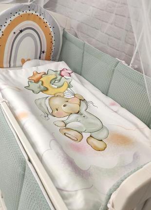 Детская постель с защитой вафелька7 фото