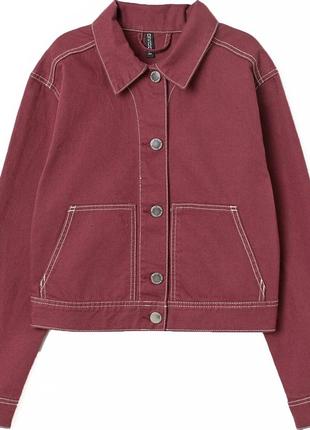 Джинсовая куртка джинсовый пиджак укороченный в рабочем стиле от h&m оригинал