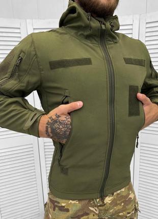 Тактична куртка softshell олива2 фото