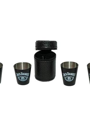 Стопки в чехле jack daniel`s (4 шт.)