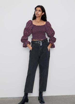 Топ з пишними рукавами zara