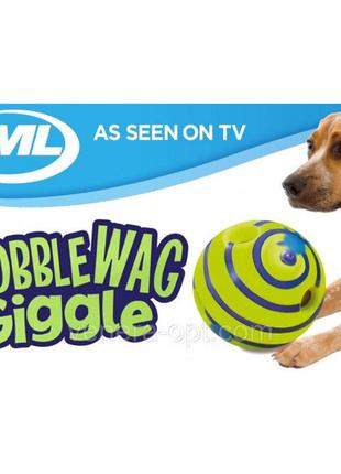 Іграшка для собак м'яч, що хихає wobble wag giggle2 фото