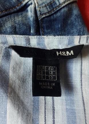 Рубашка льон h&amp;m4 фото