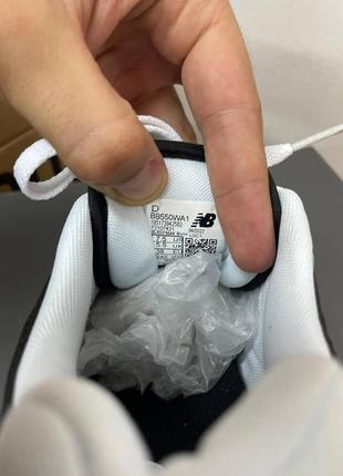 Женские кроссовки new balance 550 white black6 фото