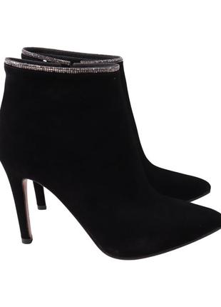 Ботильоны женские farinni черные натуральная замша, 40