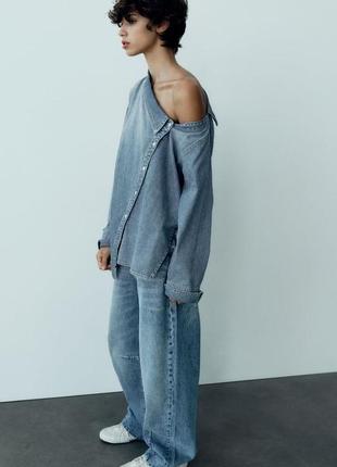 Сорочка джинсова  жіночий zara1 фото
