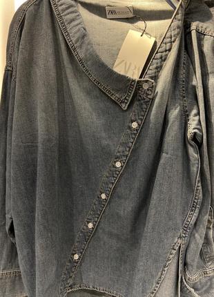 Сорочка джинсова  жіночий zara8 фото