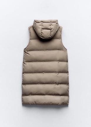 Длинная жилетка женская zara