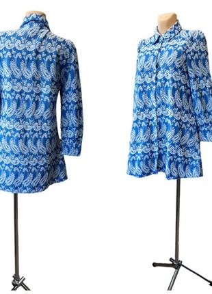 Zara хлопковое платье туника с вышивкой решелье