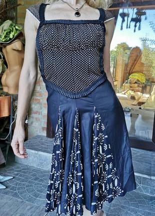 Італія. плаття комбіноване міні коротке в принт візерунок із сіткою мереживом ажурне мереживне ошатне4 фото