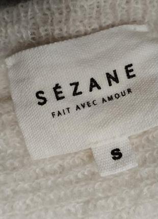 Sezane свитер оригинал, джемпер, топ, кофта, кофточка, блуза мохер, альпака оригинал италия2 фото