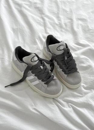 Adidas campus light grey кроссовки женские серые