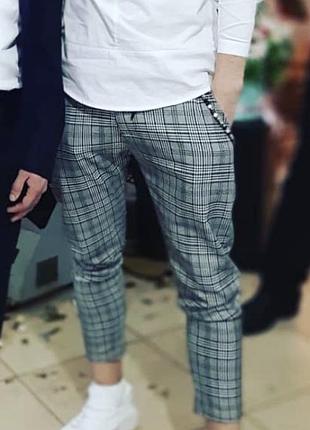Штани чоловічі класичні у клітинку