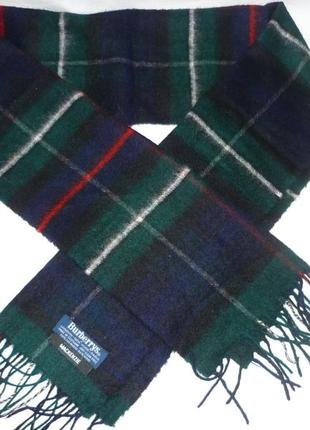 Burberrys made in scotland оригінал м'який теплий кашеміровий шарф клітинка mackenzie як новий3 фото