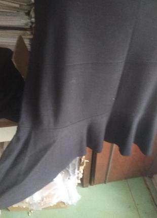 Черная трикотажная юбка годе marks&spencer uk12 укр 46-48