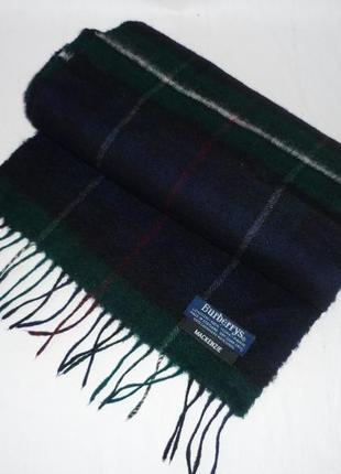 Burberrys made in scotland оригінал м'який теплий кашеміровий шарф клітинка mackenzie як новий4 фото