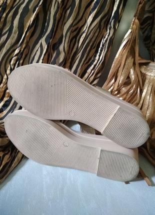 Anri de collo. шкіряні 💢 золотисті босоніжки сандалі на платформі7 фото