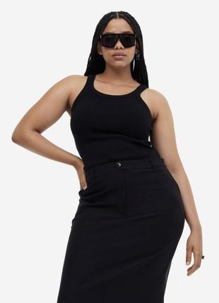 Топ/ майка в рубчик h&m