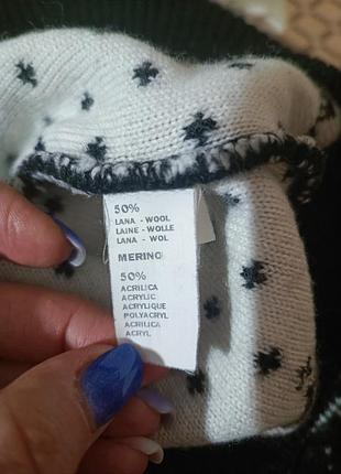 Очень теплый свитер мужской полушерстяной р.46 м