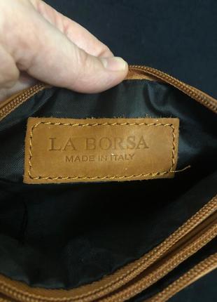 Кошелёк портмоне бумажник натуральная кожа клатч la borsa италия4 фото