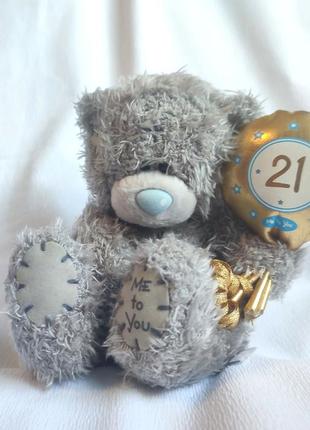 Игрушка мягкая мишка teddy, happy birthday 21, 14 см