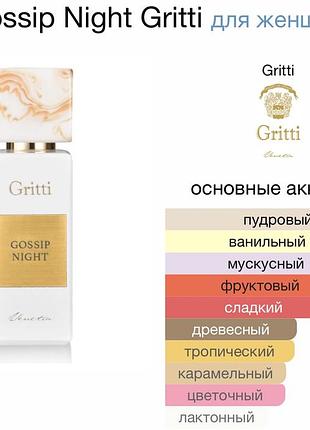 Gritti gossip night, edp, 1 ml, оригинал 100%!!! делюсь!