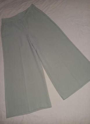 Брюки палаццо юбка-брюки світло оливкового кольору4 фото