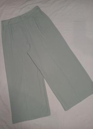 Брюки палаццо юбка-брюки світло оливкового кольору8 фото