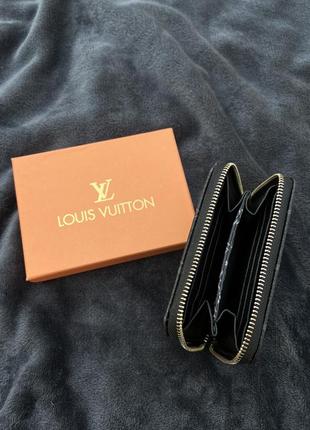 Стильний гаманець louis vuitton lv чорний4 фото