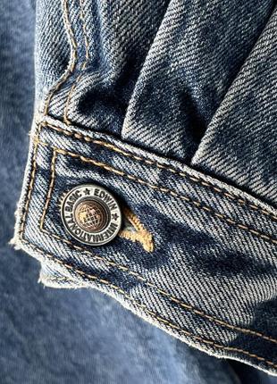 Edwin tokyo made in japan denim clubman jacket vintage оригинал джинсовая куртка джинсовка винтаж япония светлый деним уникальна5 фото