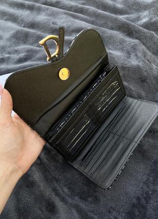 Стильный кошелек dior черный5 фото
