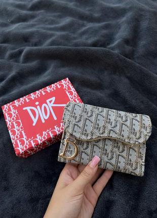 Стильный кошелек dior оливковый