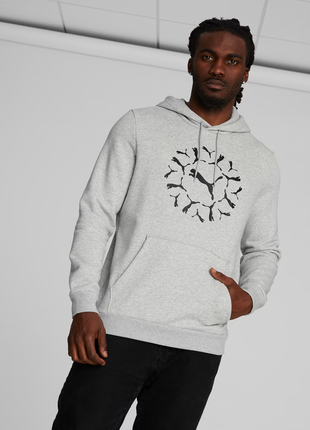 Серое худи puma ess+ men's graphic hoodie новое оригинал из сша3 фото