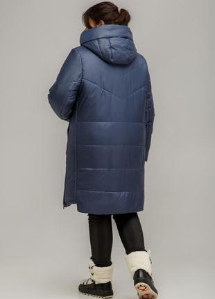 Демисезонное пальто прямого силуэта из плащевой ткани5 фото