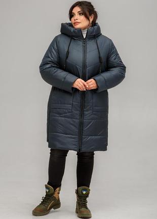 Демисезонное пальто прямого силуэта из плащевой ткани2 фото