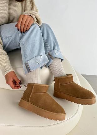 Вкорочені угги на високій масивній підошві🔥ultra mini uggs5 фото