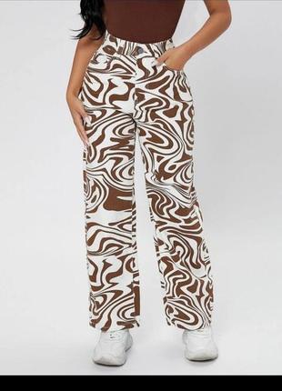 Ультрамодні джинси shein з принтом зебра брюки жіночі