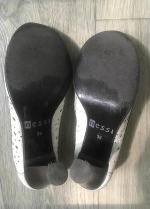 Туфли модельные nessi натуральная кожа р.35-35,5 ст.23см8 фото