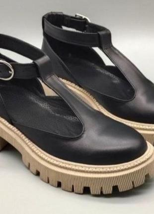Madlen стильные кожаные демисезонные туфли для девочек, девушек и женщин.2 фото