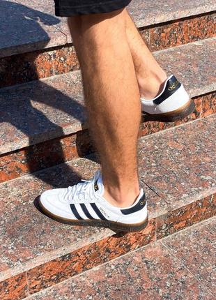 Кроссовки adidas spezial handball white black