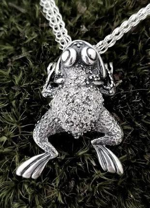 Подвес серебро 925 кулон серебряный жабка лягушка2 фото