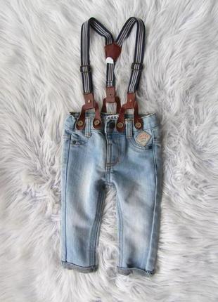 Джинсові штани джоггери брюки з підтяжками creeks1 фото